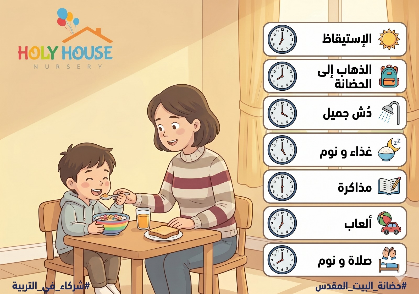 روتين يومي لطفلك